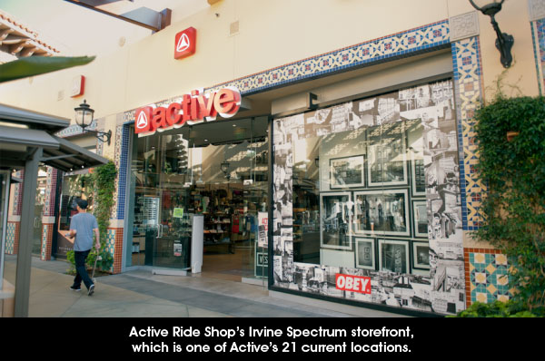 Active Ride Shop's Irvine Spectrum storefront, which is one of Active's 21 current locations.